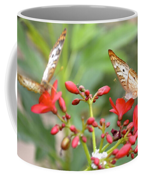 Butterflys Coffee Mug featuring the photograph Butterfly Besties by Carla Carson