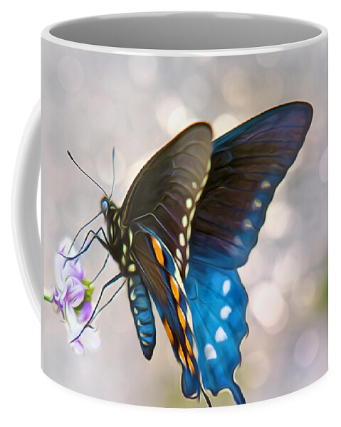 Butterfly Coffee Mug featuring the photograph Butterfly Bokeh by Bill and Linda Tiepelman