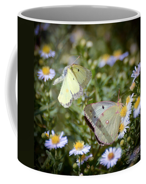 Butterfly Coffee Mug featuring the photograph Butterfly Moments by Kerri Farley