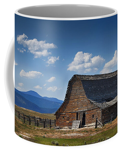 Buildings Coffee Mug featuring the photograph Bygone Days Barn by Mary Jo Allen