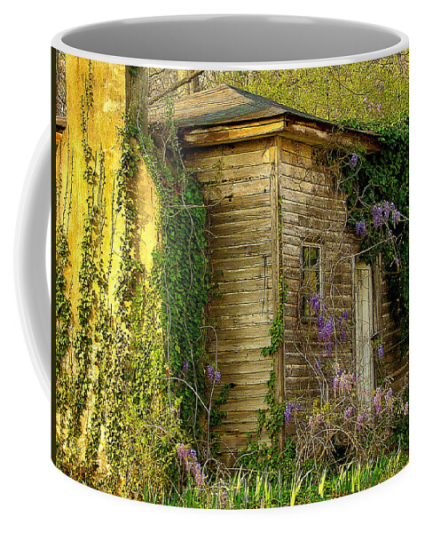 Fine Art Coffee Mug featuring the photograph Cabin in the Back by Rodney Lee Williams
