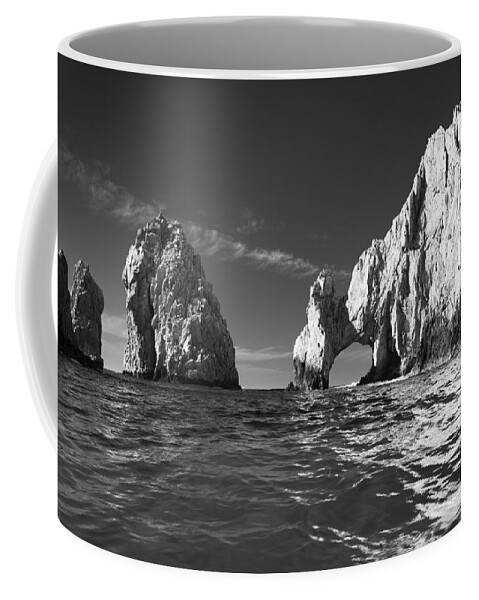Los Cabos Coffee Mug featuring the photograph Cabo in Black and White by Sebastian Musial