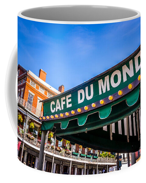 America Coffee Mug featuring the photograph Cafe Du Monde Picture in New Orleans Louisiana by Paul Velgos
