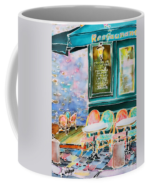 Cafe Coffee Mug featuring the painting Cafe in Montmartre by Hisayo OHTA