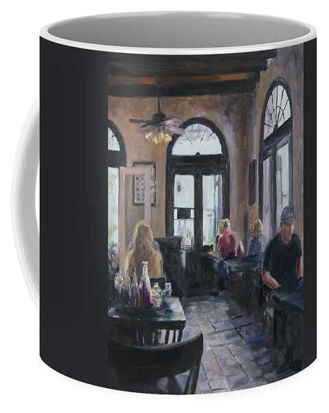 Restaurant Coffee Mug featuring the painting Cafe Maspero by Connie Schaertl