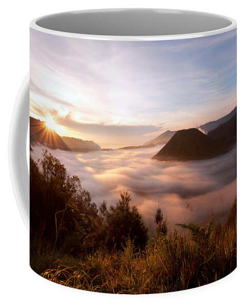 Mount Bromo Coffee Mug featuring the photograph Caldera Sunrise by Andrew Kumler