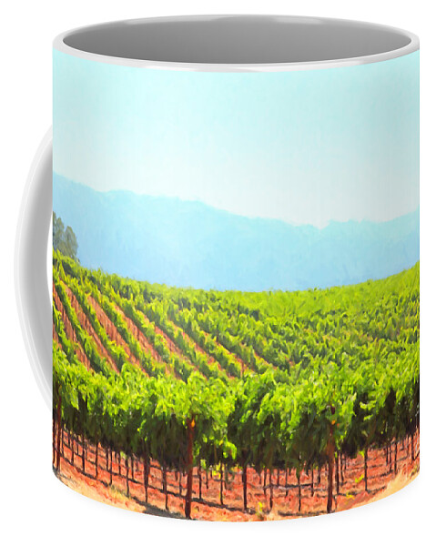 Vineyard Coffee Mug featuring the photograph California Vineyard Wine Country 5D24623 by Wingsdomain Art and Photography