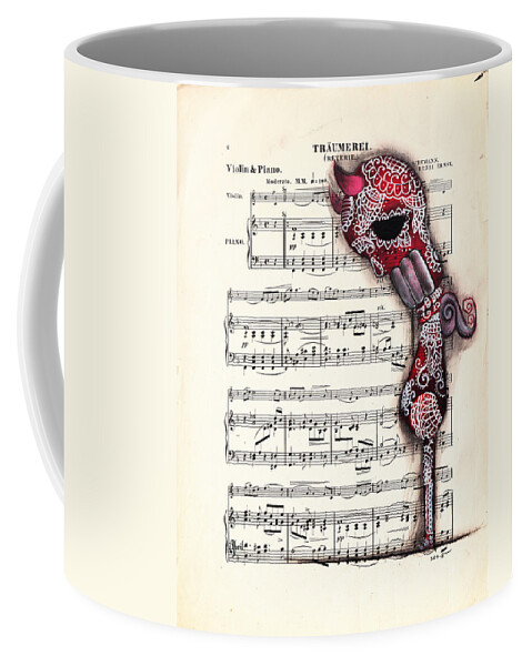 Day Of The Dead Coffee Mug featuring the painting Call Up on by Abril Andrade