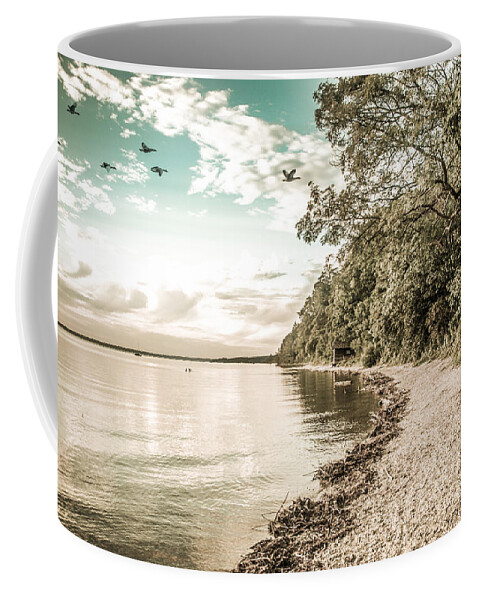 Ammersee Coffee Mug featuring the photograph Calm Lake - Future by Hannes Cmarits