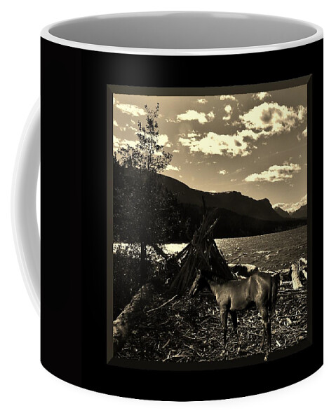 Western Coffee Mug featuring the photograph Camp Site by Barbara St Jean