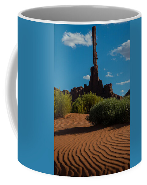 Monument Valley Coffee Mug featuring the photograph Candle in the Sand by George Buxbaum