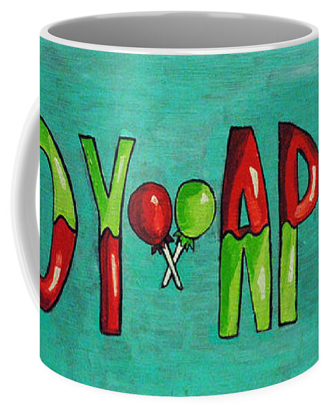 Signs Coffee Mug featuring the painting Candy Apples by Patricia Arroyo