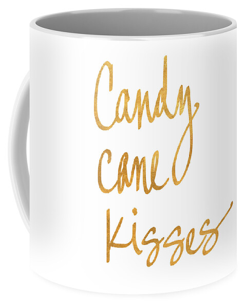 Candy Coffee Mug featuring the digital art Candy Cane Kisses by South Social Studio