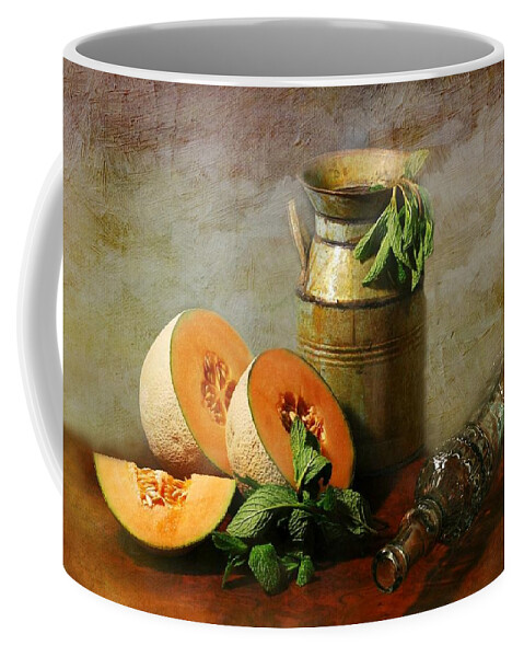 Still Life Coffee Mug featuring the photograph Cantaloupe by Diana Angstadt