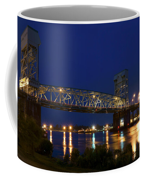 Cape Fear Memorial Bridge Coffee Mug featuring the photograph Cape Fear Memorial Bridge 2 - North Carolina by Mike McGlothlen