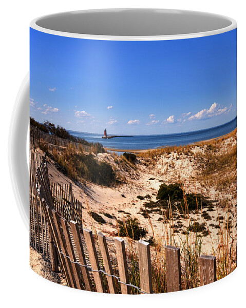 Cape Henlopen Coffee Mug featuring the photograph Cape Henlopen Overlook by Bill Swartwout