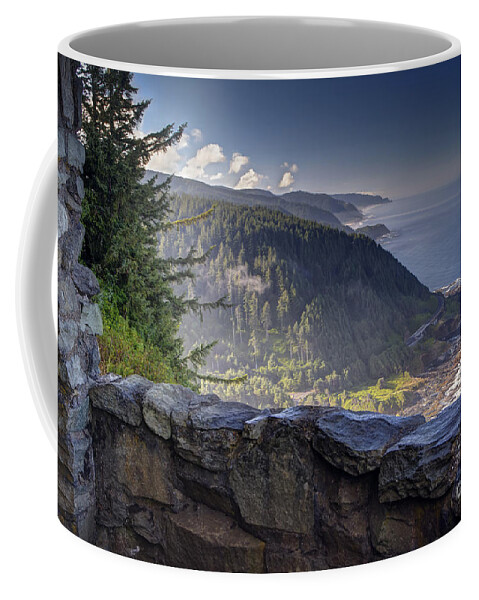 August Coffee Mug featuring the photograph Cape Perpetua Lookout by Mark Kiver