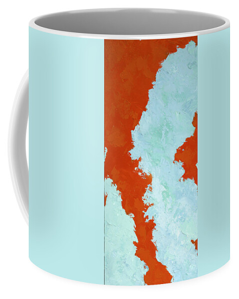 Abstract Coffee Mug featuring the painting Caribbean Cay by Tamara Nelson