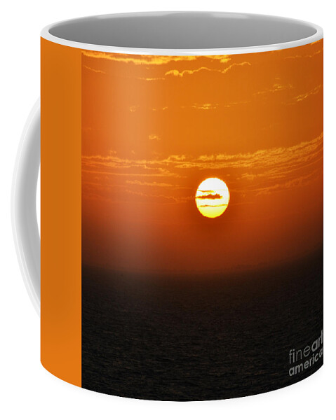 Cozumel Coffee Mug featuring the photograph Caribbean Sunrise over Cozumel Mexico Square Format by Shawn O'Brien