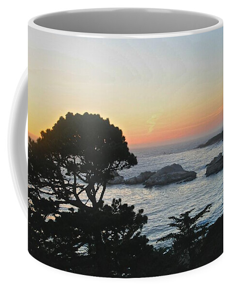 California Sunset Coffee Mug featuring the photograph Carmel's Scenic Beauty by Kristina Deane