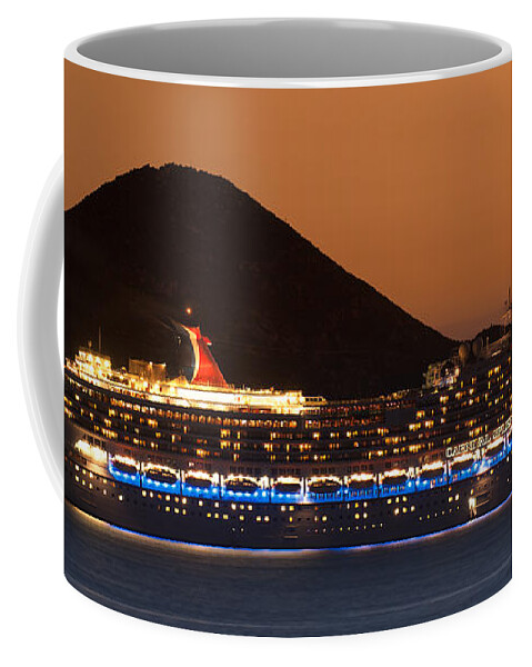 Los Cabos Coffee Mug featuring the photograph Carnival Splendor at Cabo San Lucas by Sebastian Musial