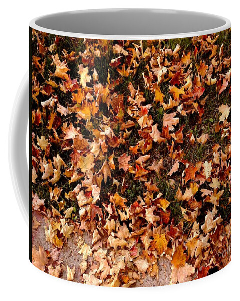 Autumn Coffee Mug featuring the photograph Carpet of Autumn Leaves by Miriam Danar