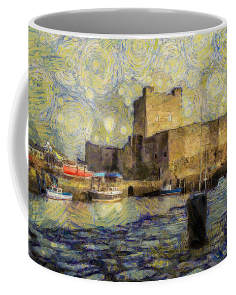 Carrickfergus Coffee Mug featuring the photograph Starry Carrickfergus Castle by Nigel R Bell