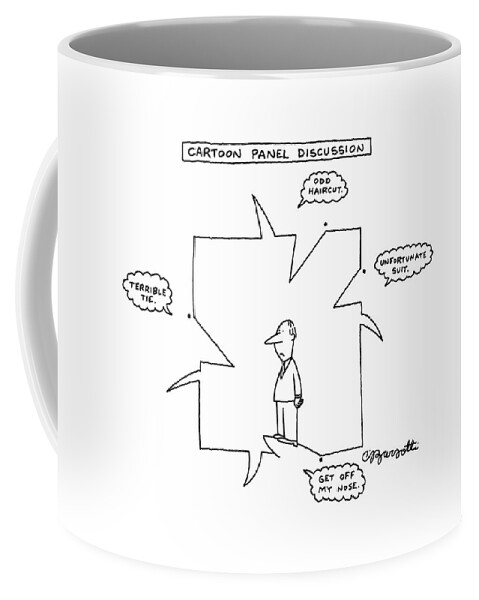 Cartoon Panel Discussion Coffee Mug