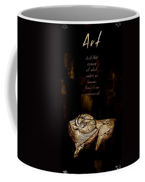 Carved Bison Coffee Mug featuring the photograph Carved Bison by Weston Westmoreland