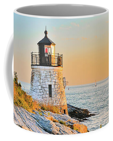 Castle Coffee Mug featuring the photograph Castle Hill Lighthouse 1 Newport by Marianne Campolongo