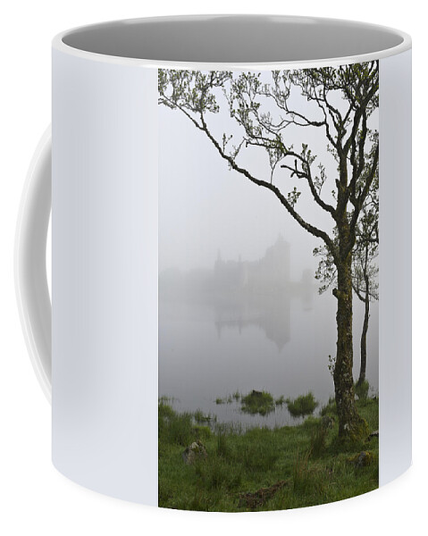 Mist Coffee Mug featuring the photograph Castle Kilchurn tree by Gary Eason