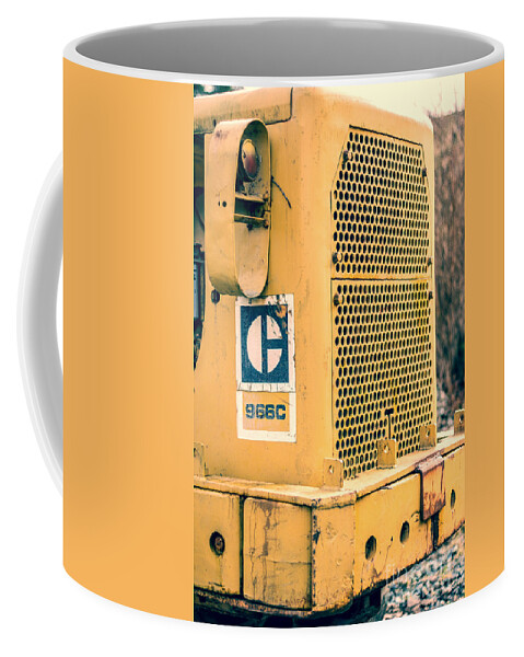 Cat Machine Coffee Mug featuring the photograph CAT 966C Relic by Alanna DPhoto