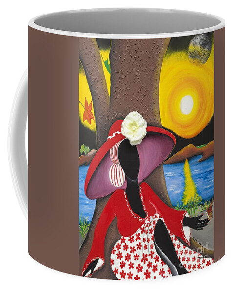 Sabree Coffee Mug featuring the painting Catch Me in the Morning II by Patricia Sabreee