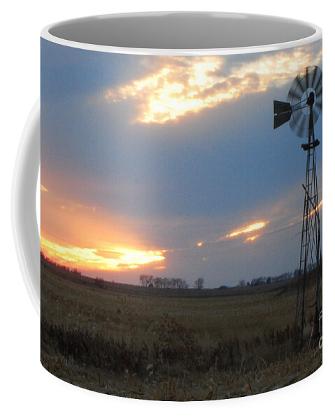 Windmill Coffee Mug featuring the photograph Catching The Wind In South Dakota by Mary Carol Story