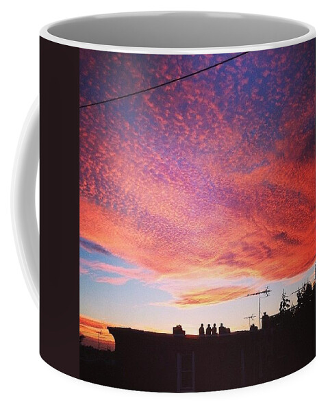 Ilovephilly Coffee Mug featuring the photograph Caught The Neighbors Sunset Gazing Too by Katie Cupcakes