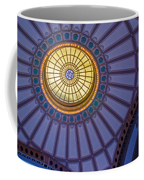 Stained Glass Coffee Mug featuring the photograph Ceiling In The Chattanooga Choo Choo Train Depot by Susan McMenamin