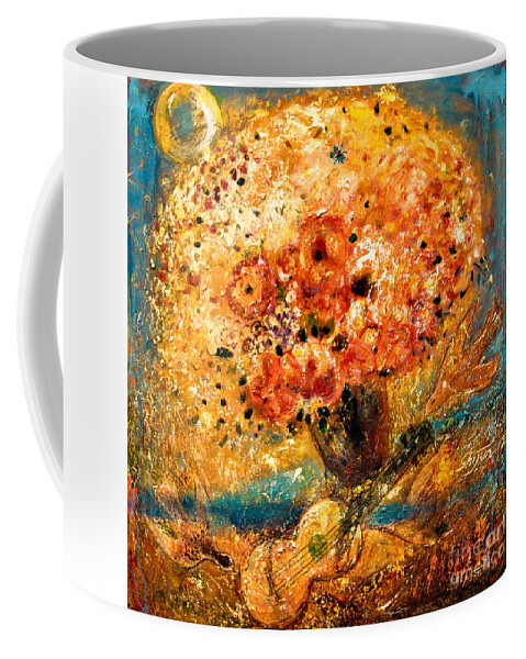  Coffee Mug featuring the painting Celebration III by Shijun Munns