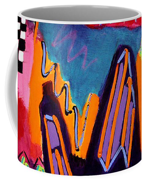 Contemporary Art Coffee Mug featuring the painting Celebration by Linda Holt