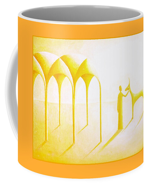 Celestial World Coffee Mug featuring the painting Celestial Dimension by Hartmut Jager