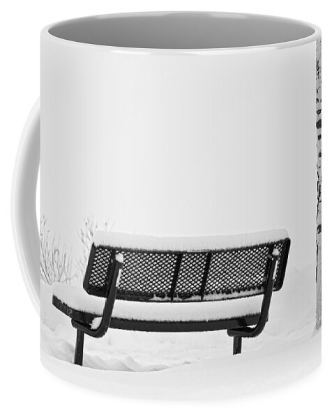 Snow Coffee Mug featuring the photograph Cesar Melai Love in The Snow BW by James BO Insogna