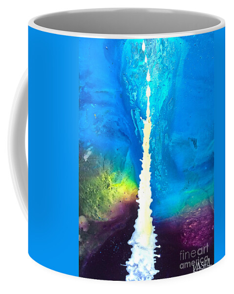 Chakra Coffee Mug featuring the painting Ghostbusters by Kasha Ritter