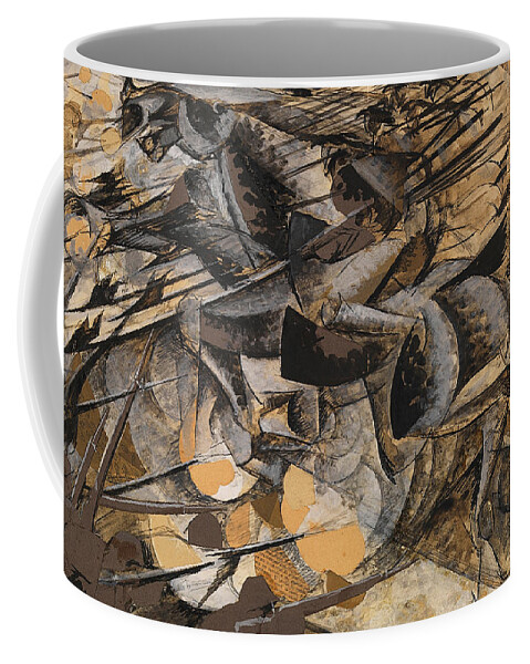 Boccioni Coffee Mug featuring the painting Charge Lancers by Umberto Boccioni