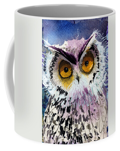  Owl Coffee Mug featuring the painting Charlotte by Laurel Bahe