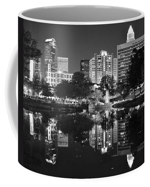 Charlotte Coffee Mug featuring the photograph Charlotte Reflecting in Black and White by Frozen in Time Fine Art Photography