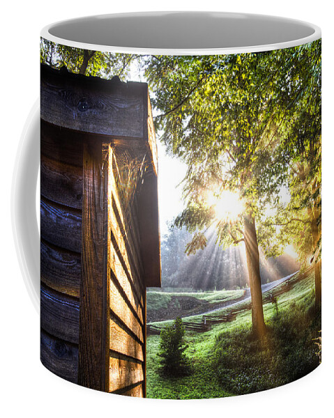 Andrews Coffee Mug featuring the photograph Charlotte's Web by Debra and Dave Vanderlaan