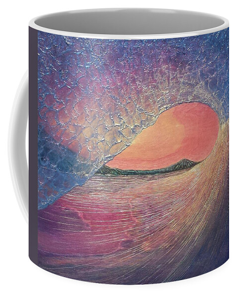 Seascape Coffee Mug featuring the painting Chasing Daylight by Nathan Ledyard