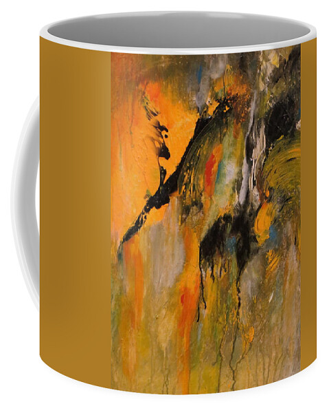 Abstract Coffee Mug featuring the painting Cheeky by Soraya Silvestri