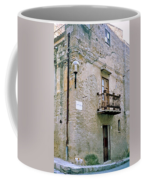 Cherda Coffee Mug featuring the digital art Cherda Balcony 1 by John Vincent Palozzi