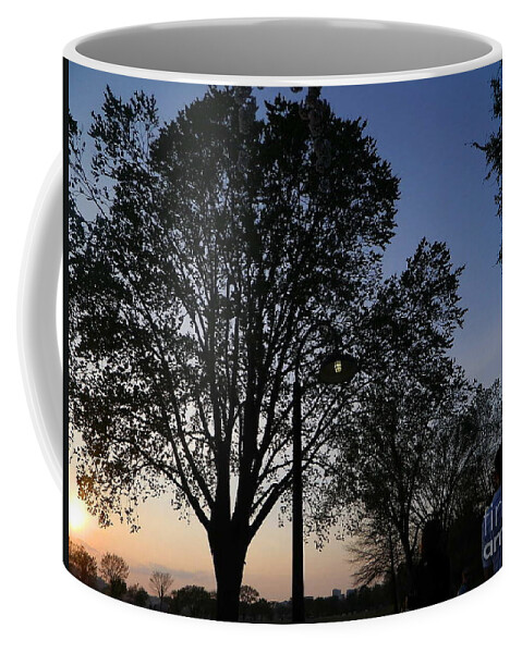 Cherry Blossoms In The Night Coffee Mug featuring the photograph Cherry Blossoms In the Night by Emmy Vickers