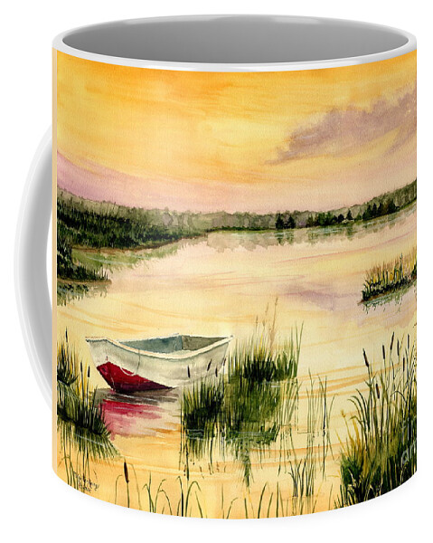 Chesapeake Marsh Coffee Mug featuring the painting Chesapeake Marsh by Melly Terpening